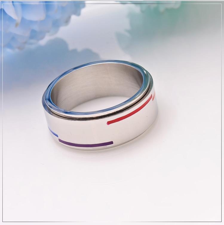 Bague tournante arc-en-ciel en acier inoxydable