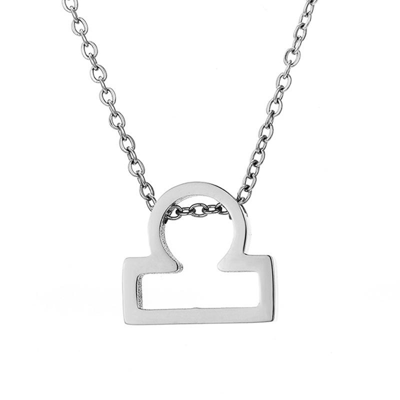 Collier zodiaque en acier inoxydable PVD or 18 carats