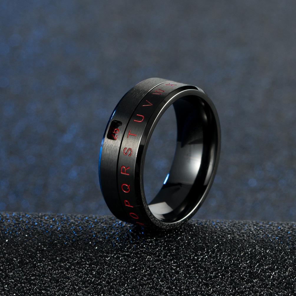 Bague numérotée Spinner Bague alphabet