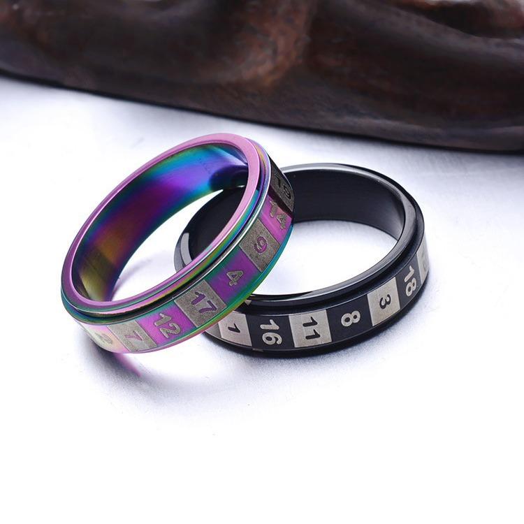 Bague de couple en acier inoxydable avec chiffres rotatifs