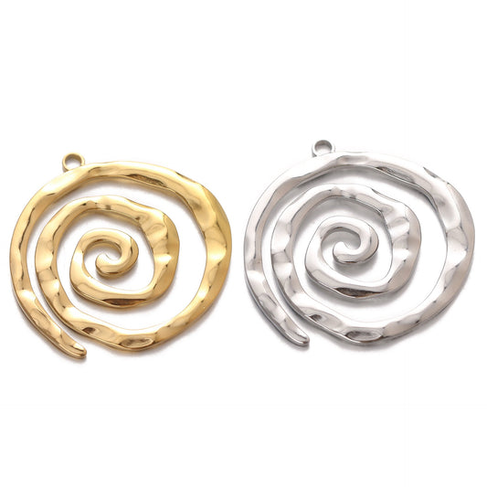 Stainless Steel Irregular Texture Pendant