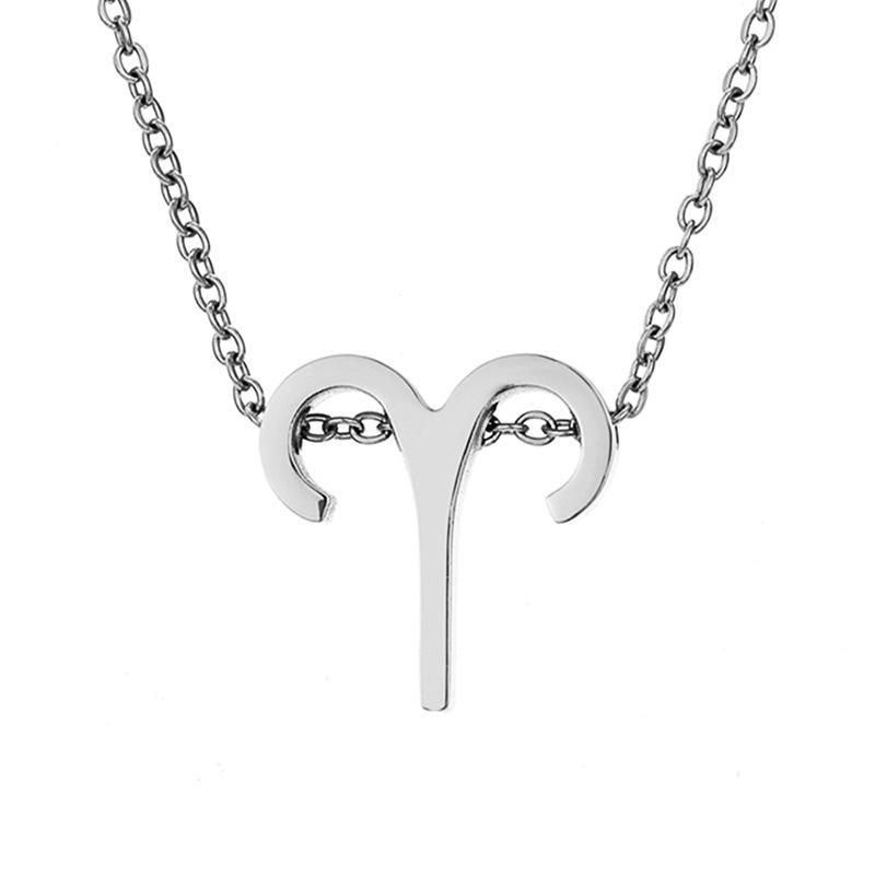 Collier zodiaque en acier inoxydable PVD or 18 carats