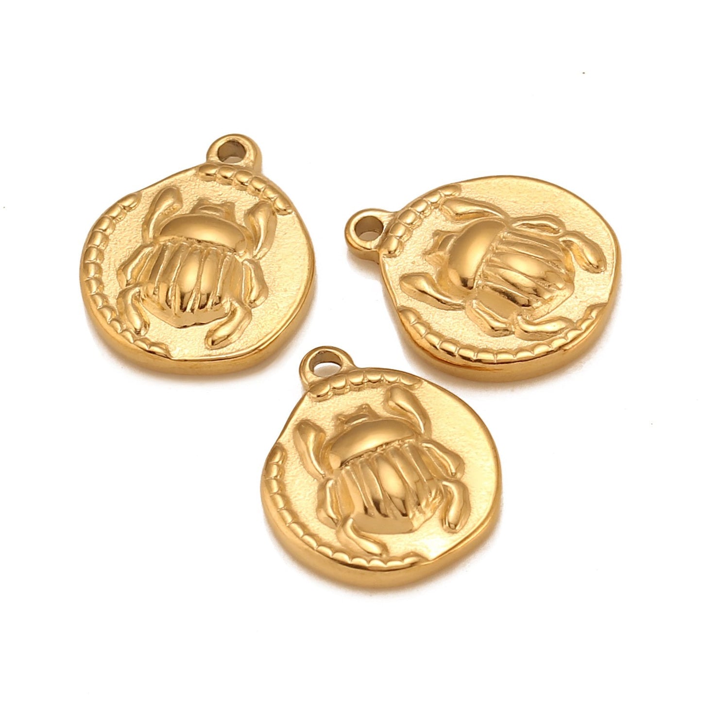 Pendentif scarabée en acier inoxydable