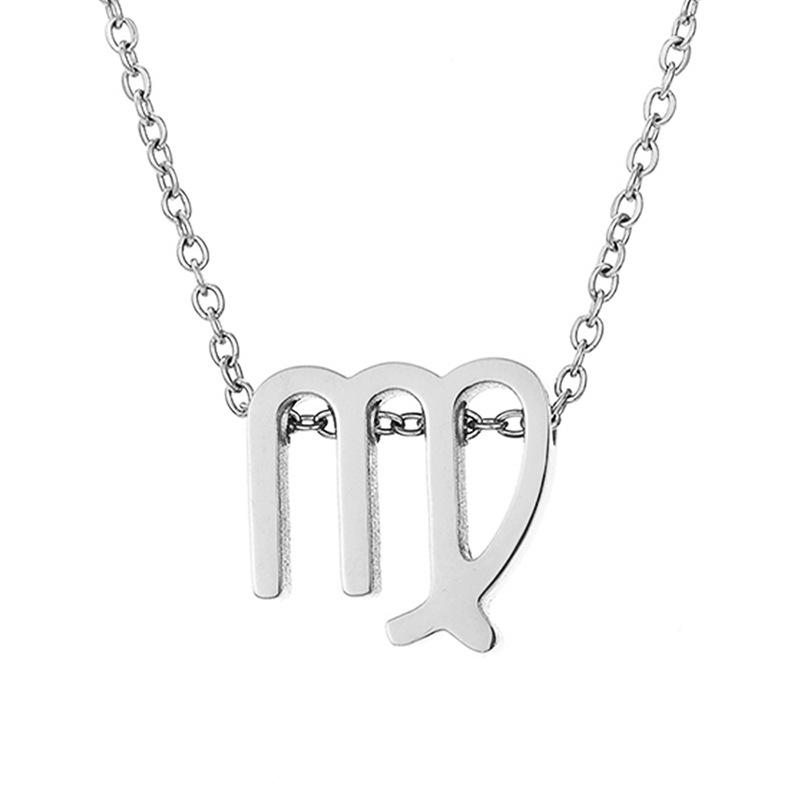 Collier zodiaque en acier inoxydable PVD or 18 carats