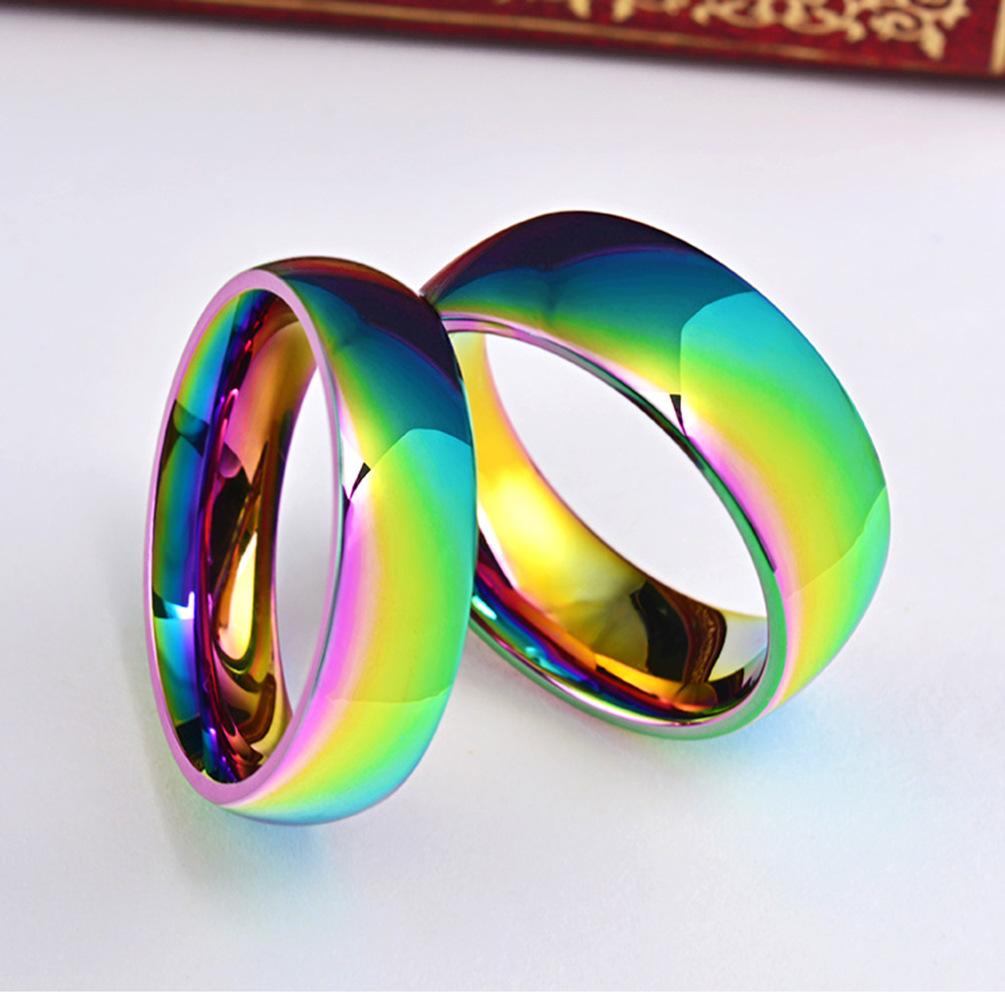 Polished Stainless Steel Colored Blank Ring