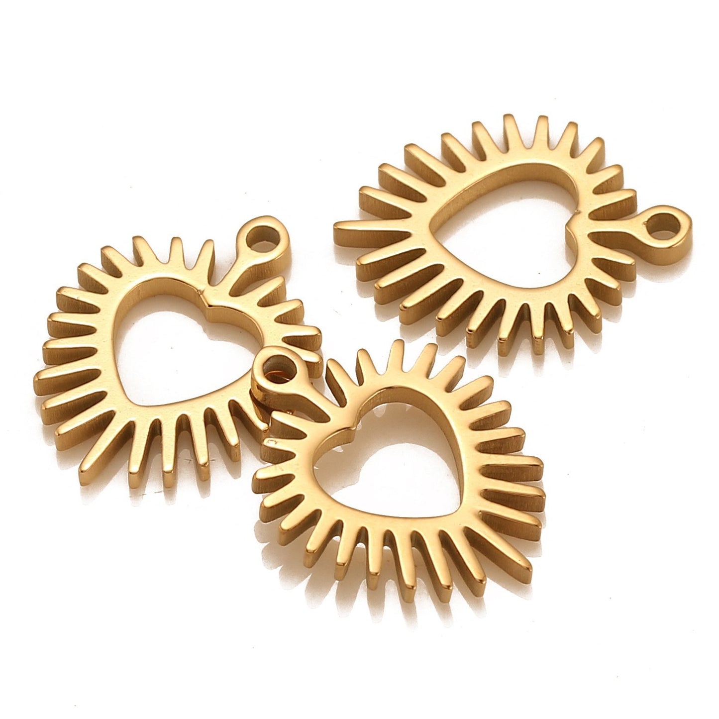 Pendentif en forme de cœur en acier inoxydable