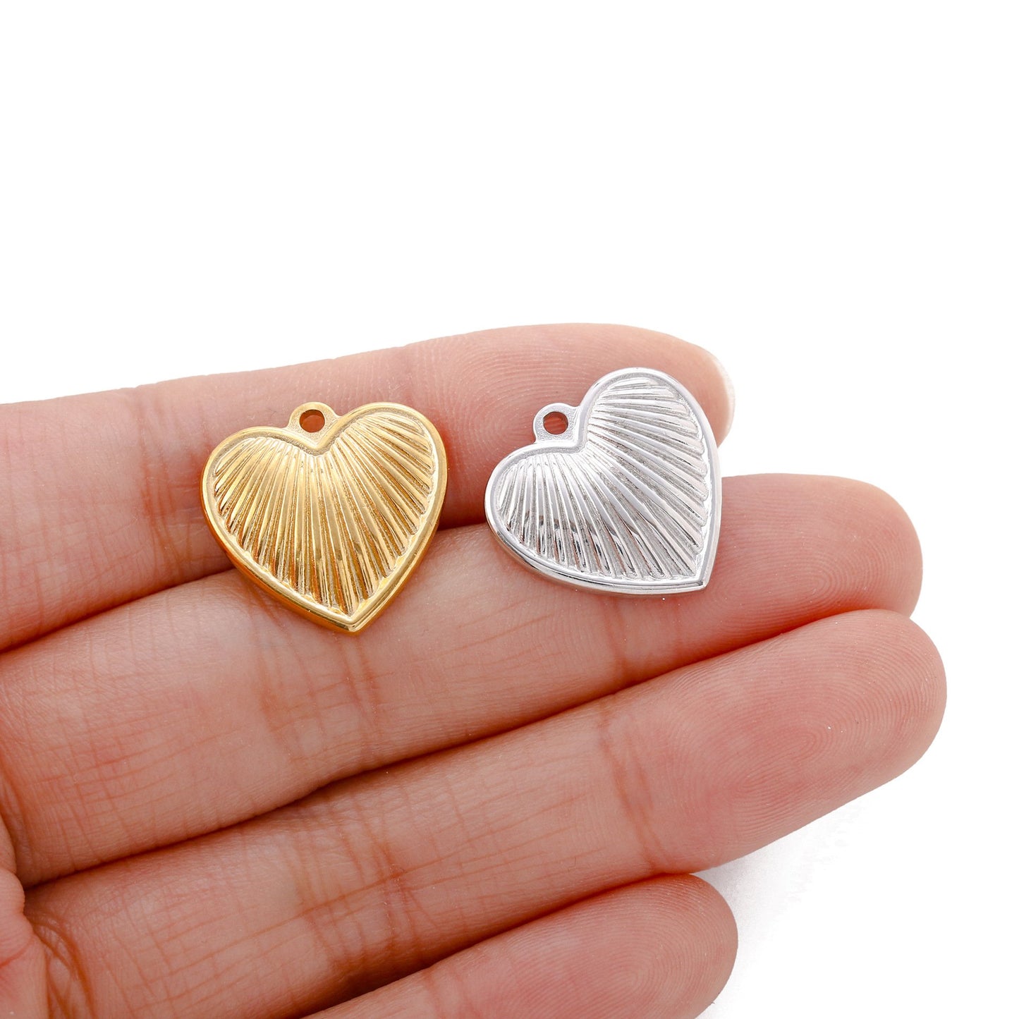Stainless Steel 3D Heart-Shaped Pendant