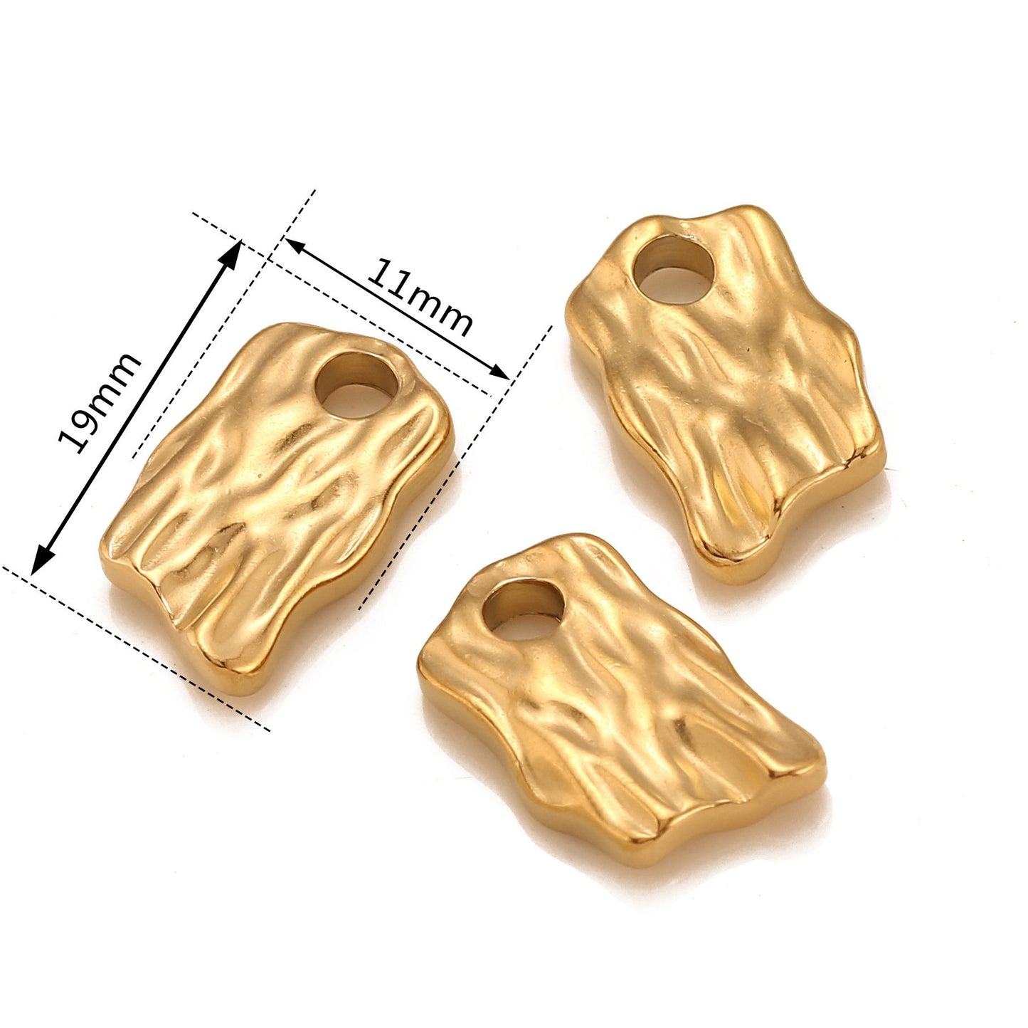 Pendentif en acier inoxydable avec ondulations d'eau