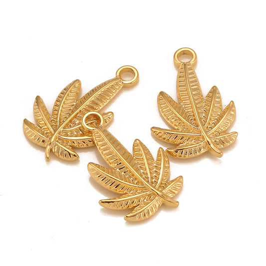 Stainless Steel Maple Leaf Pendant