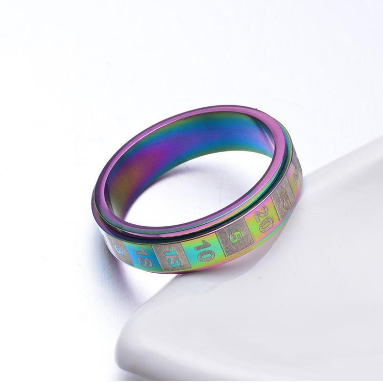 Bague de couple en acier inoxydable avec chiffres rotatifs