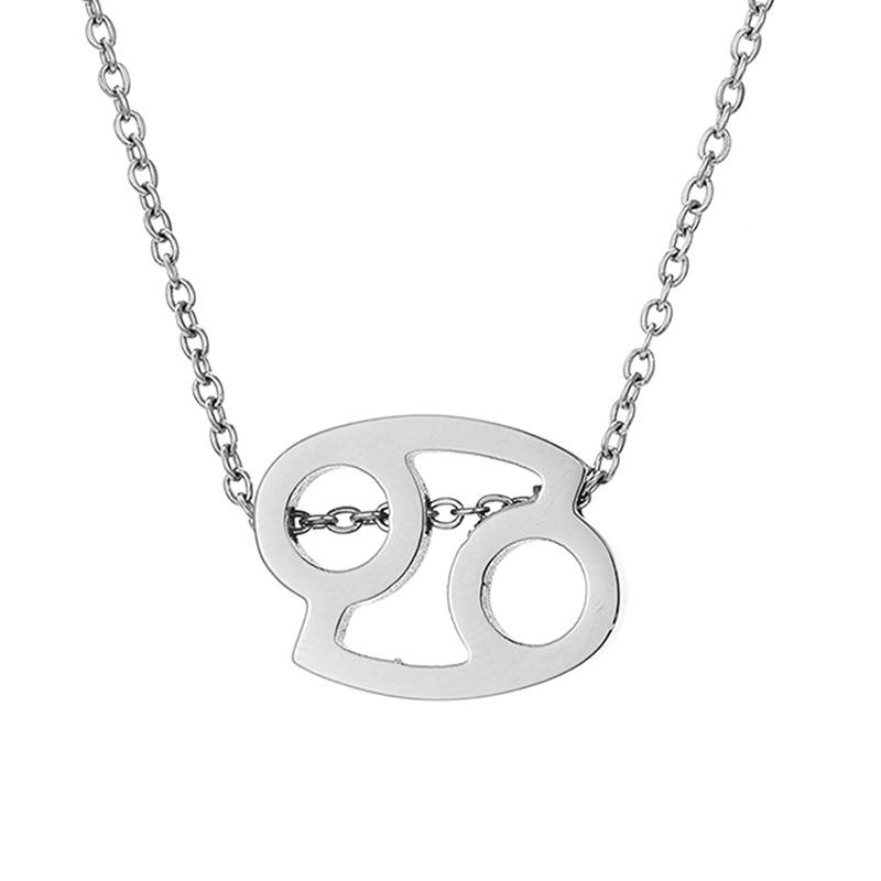 Collier zodiaque en acier inoxydable PVD or 18 carats