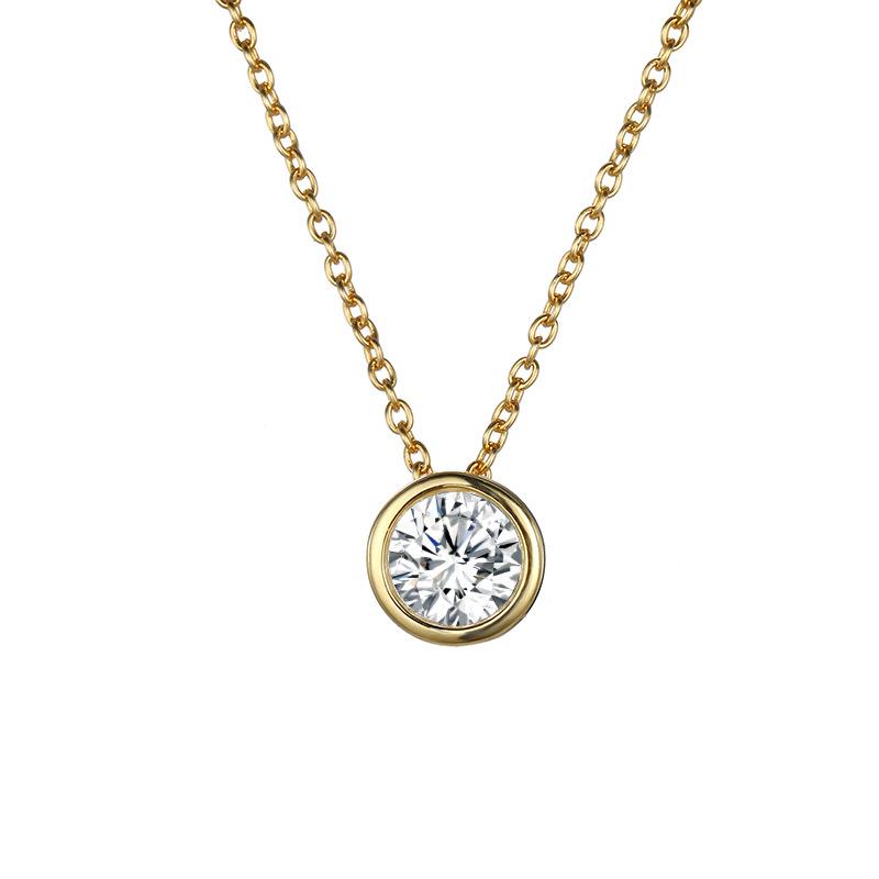 Stainless Cable Chain Birthstone Pendant Necklace