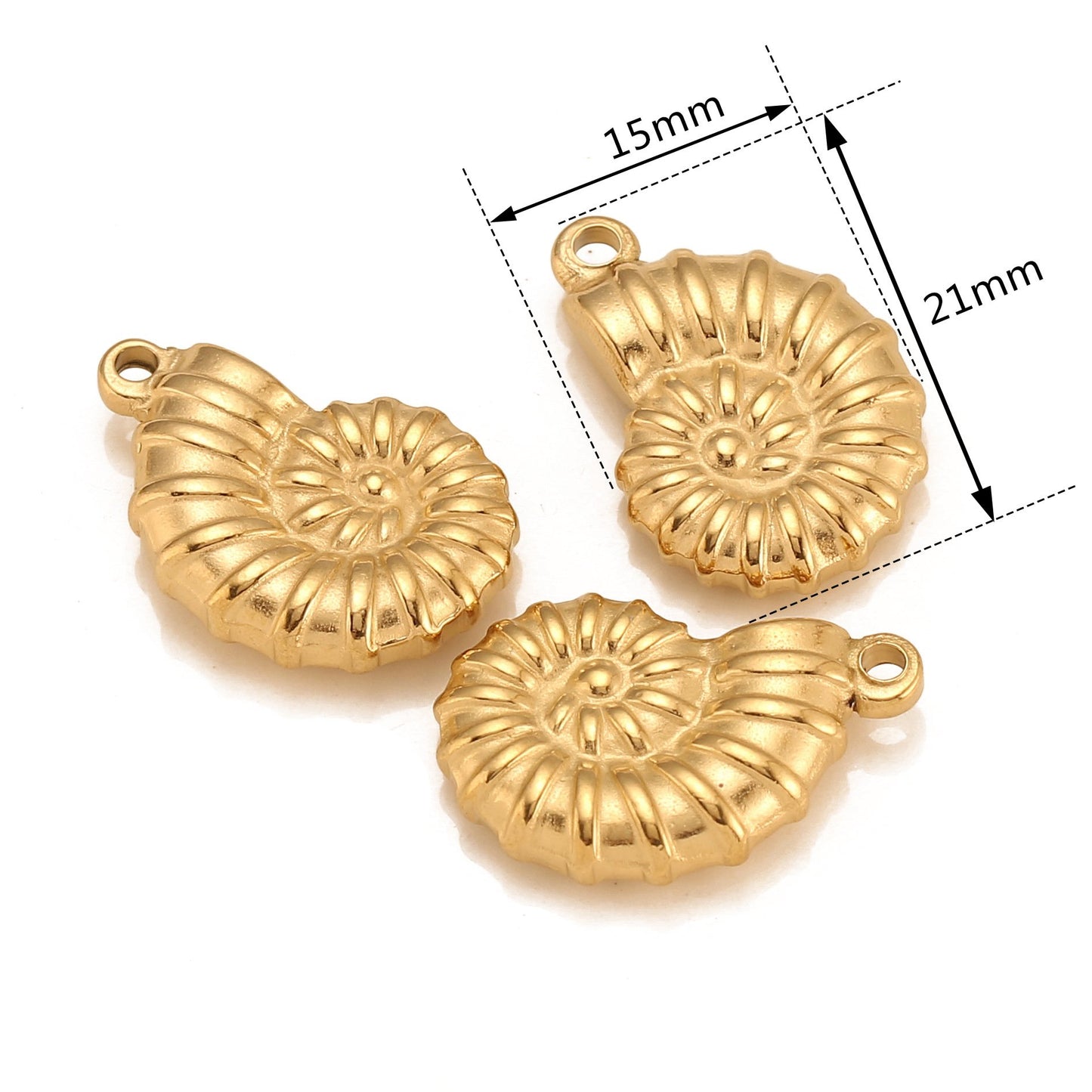 Pendentif coquillage en acier inoxydable
