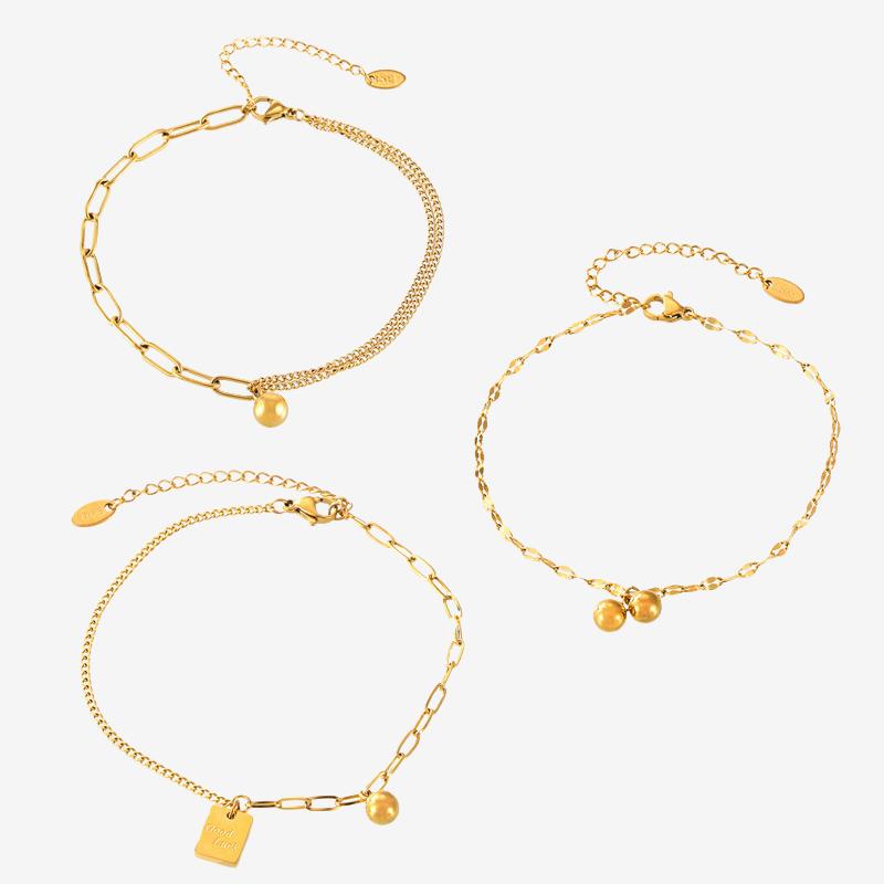 Spliced Stainless Steel Anklet