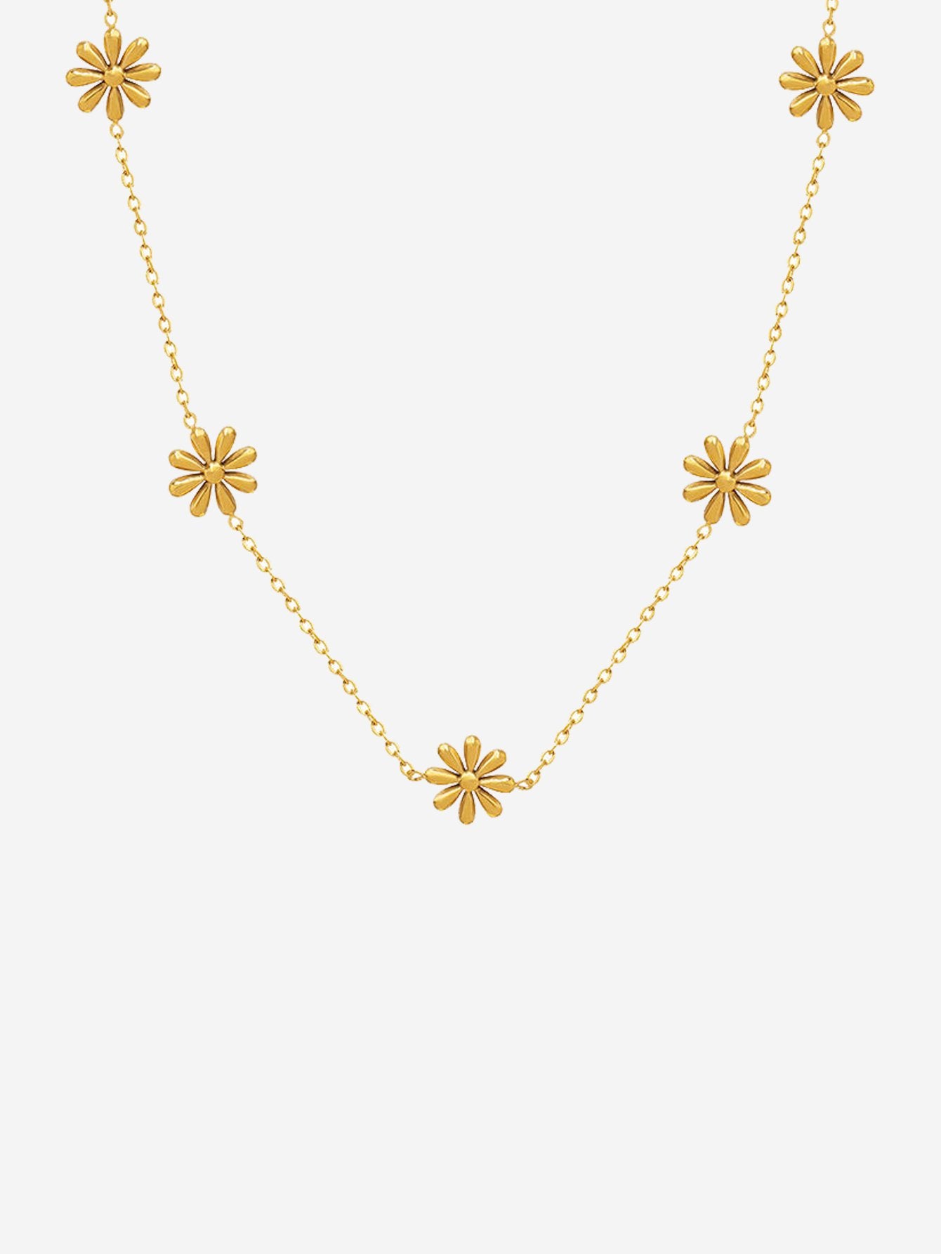 Daisy Stainless Steel Chain Necklace
