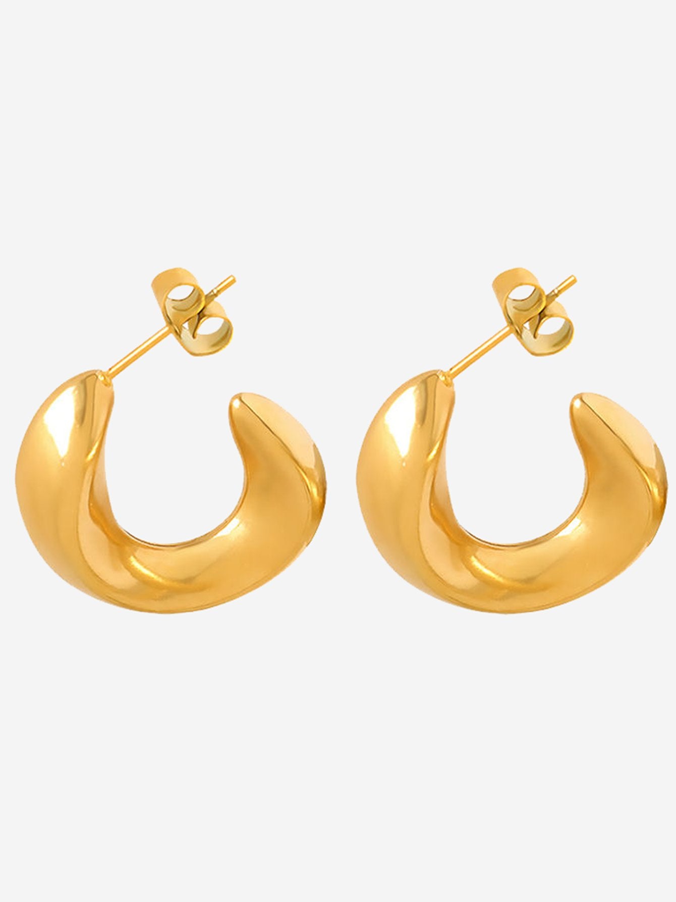 18K Gold PVD U-shaped Stud Earrings
