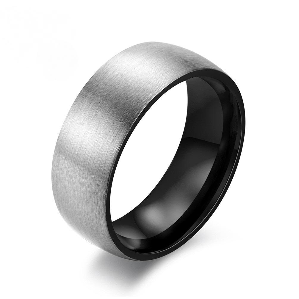 Brushed Stainless Steel Blank Sphere Ring