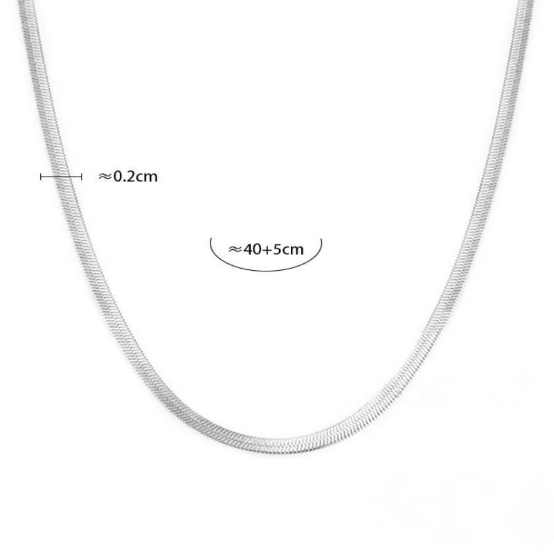 Hollow Rectangular Cubic Zirconia Layered Necklace